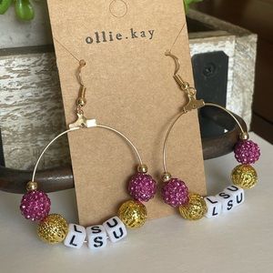 LSU hoop earrings